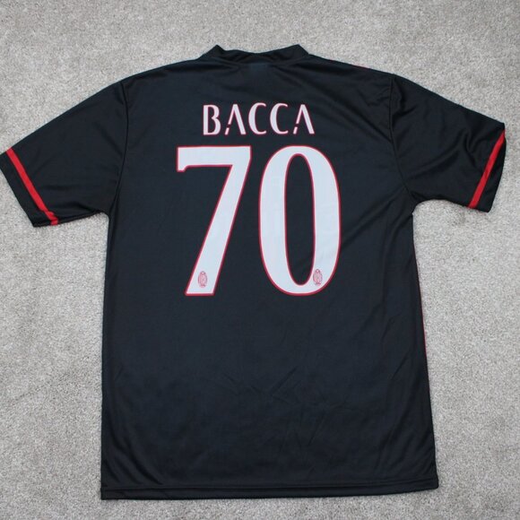 AC Milan Bacca #70 Jersey Shirt Mens Medium Official Licensed Red/Black S/S - Picture 1 of 14